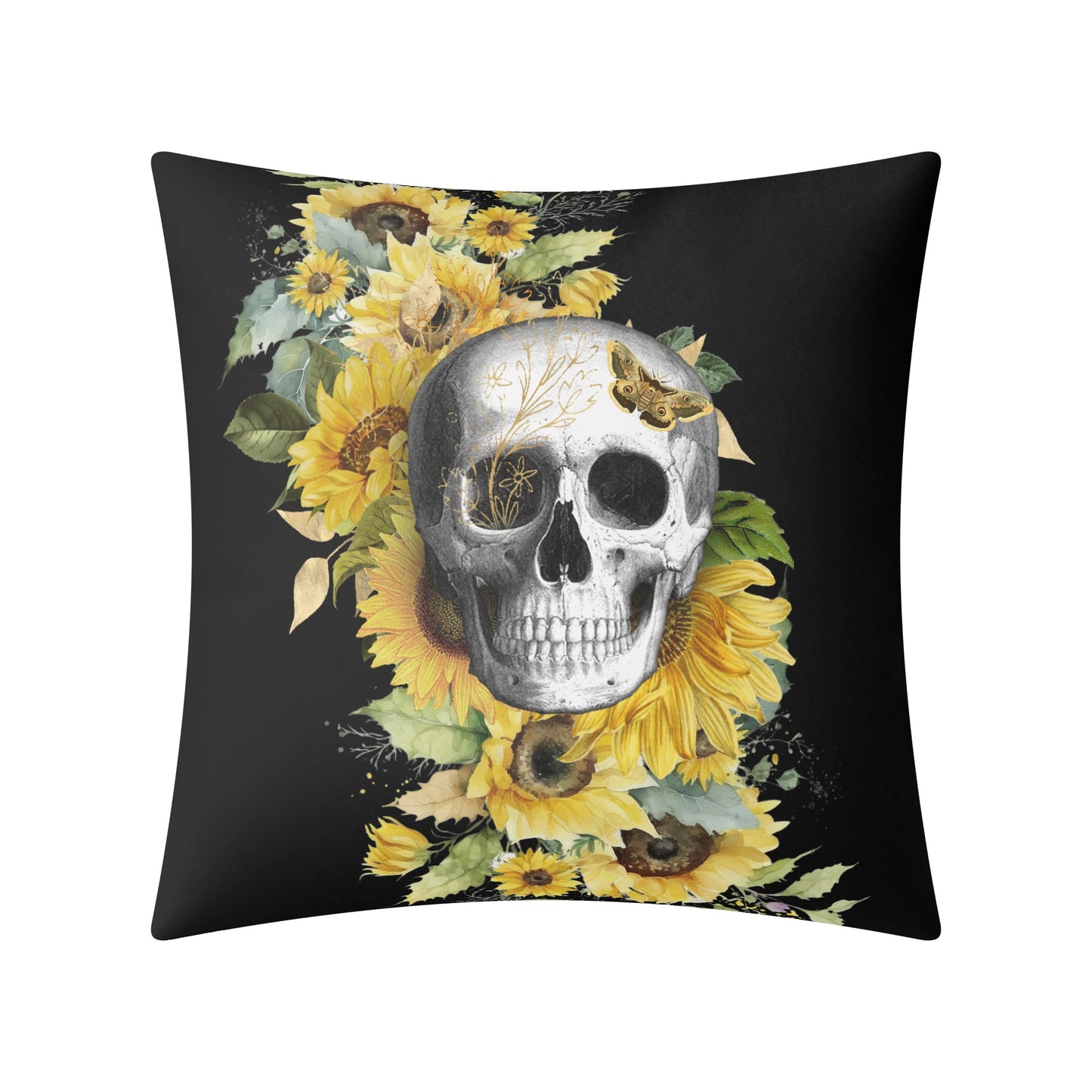 Gothic Sunflower Double Sided Pillow Cover (1 pc)