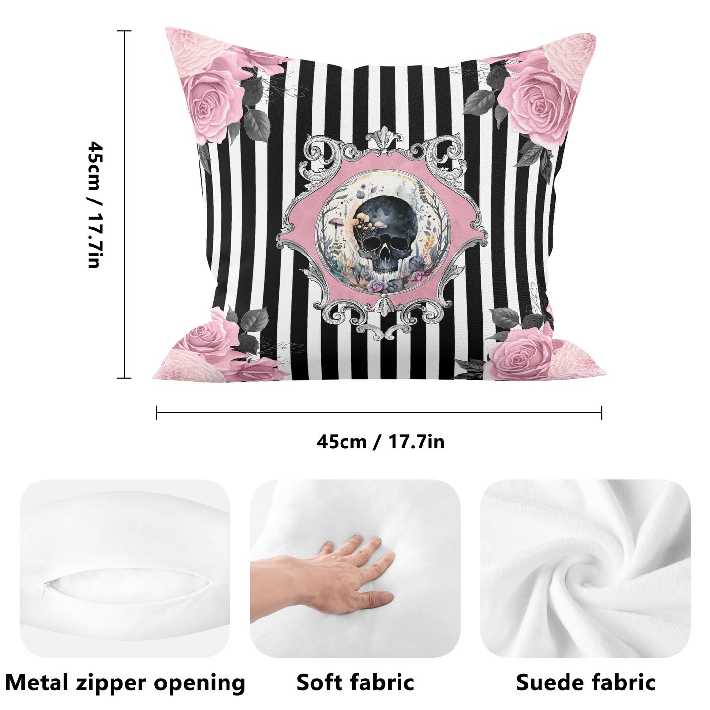 Lady Noir Double Sided Printed Pillow Cover