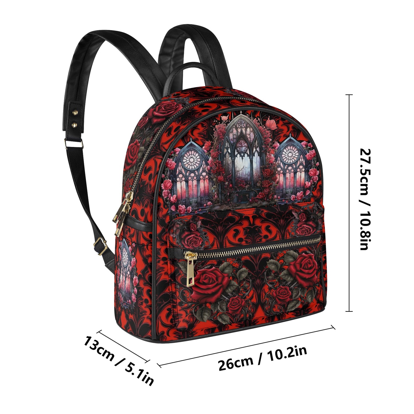 Red Cathedral Casual Mini Backpack