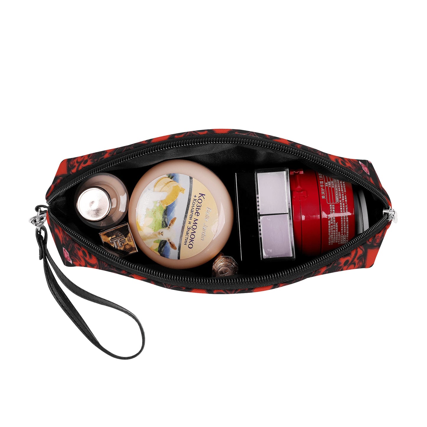 Red Cathedral Curved Cosmetic Bag