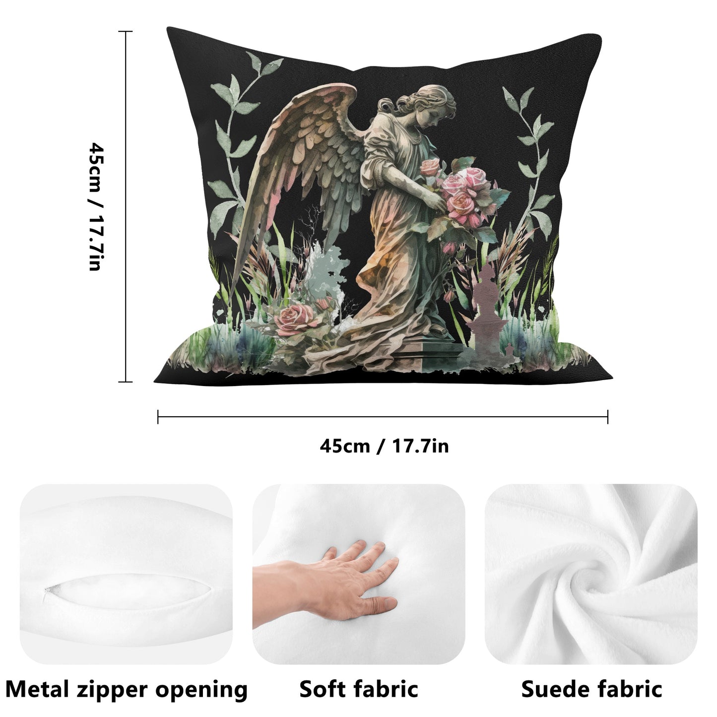 Garden of Stone- Left Facing Double Sided Pillow Cover (1 pc)