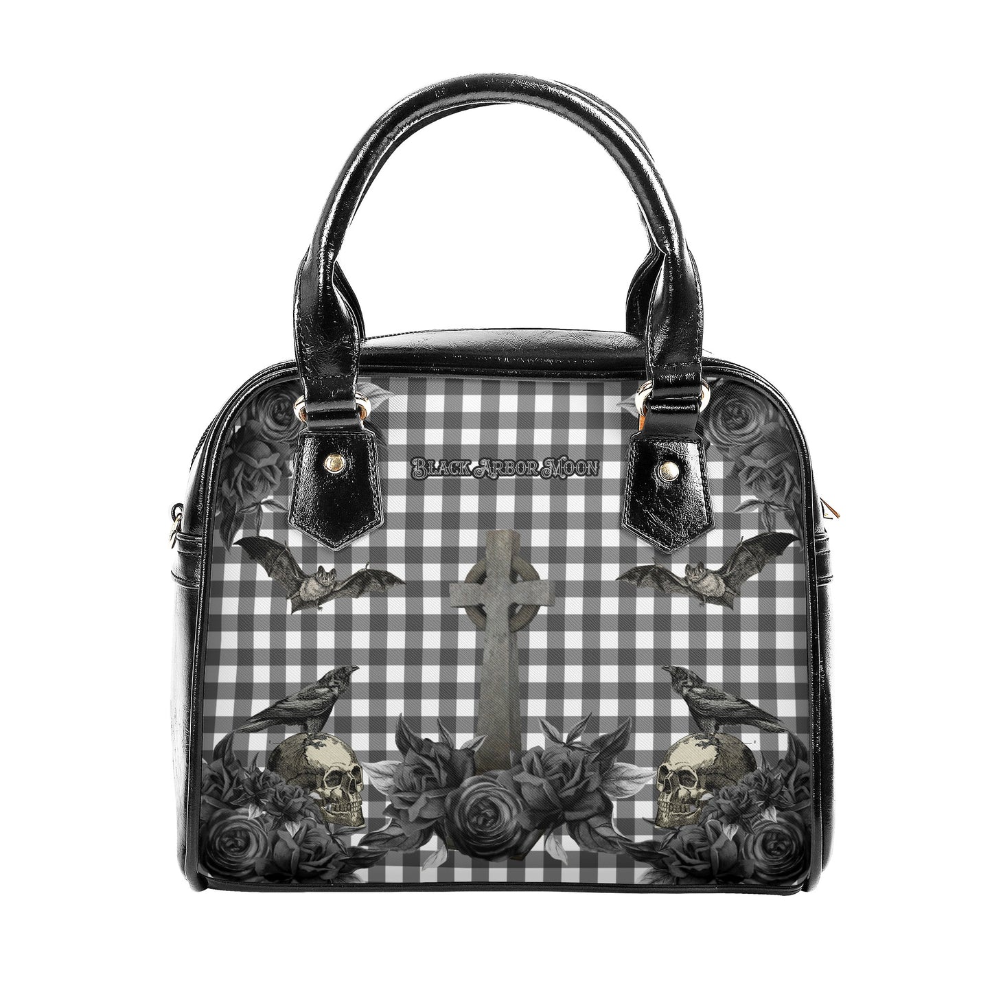 Cemetery Picnic Shoulder Handbag in Tombstone