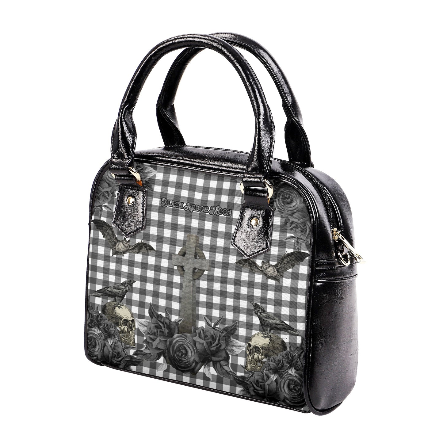Cemetery Picnic Shoulder Handbag in Tombstone