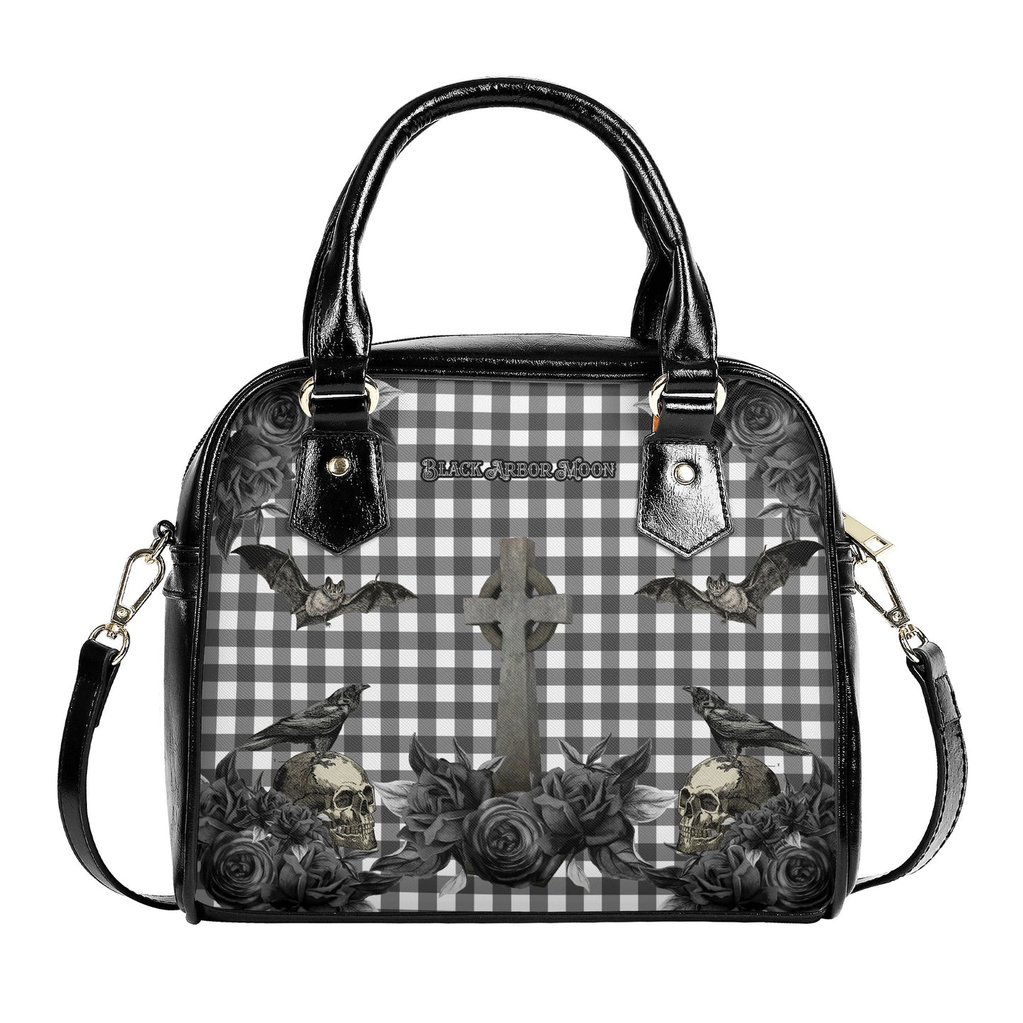 Cemetery Picnic Shoulder Handbag in Tombstone