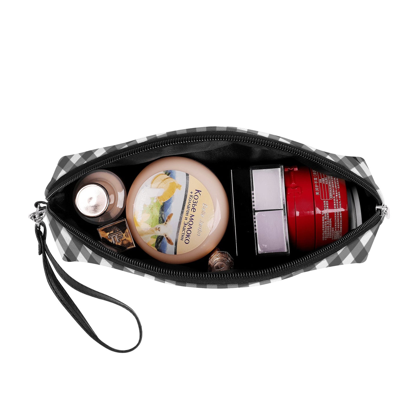 Cemetery Picnic Curve Cosmetic Bag in Tombstone