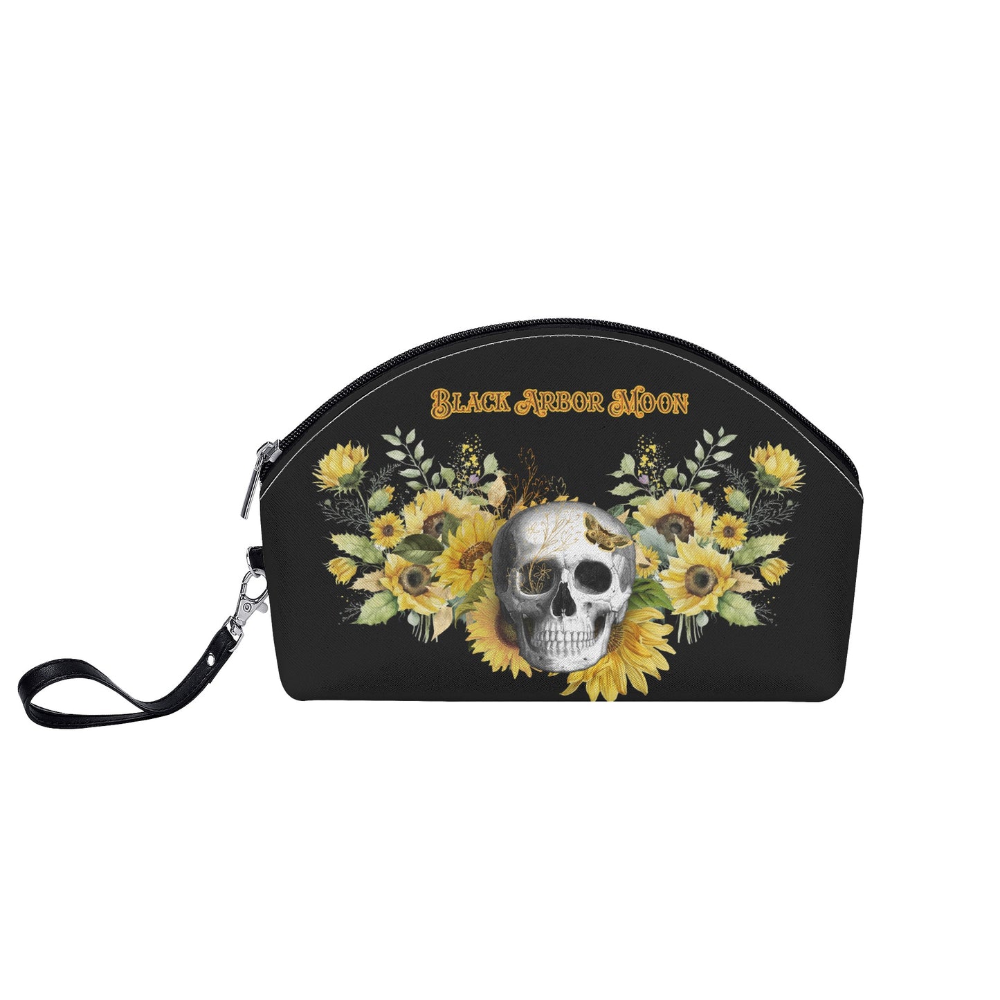 Gothic Sunflower Curve Cosmetic Bag