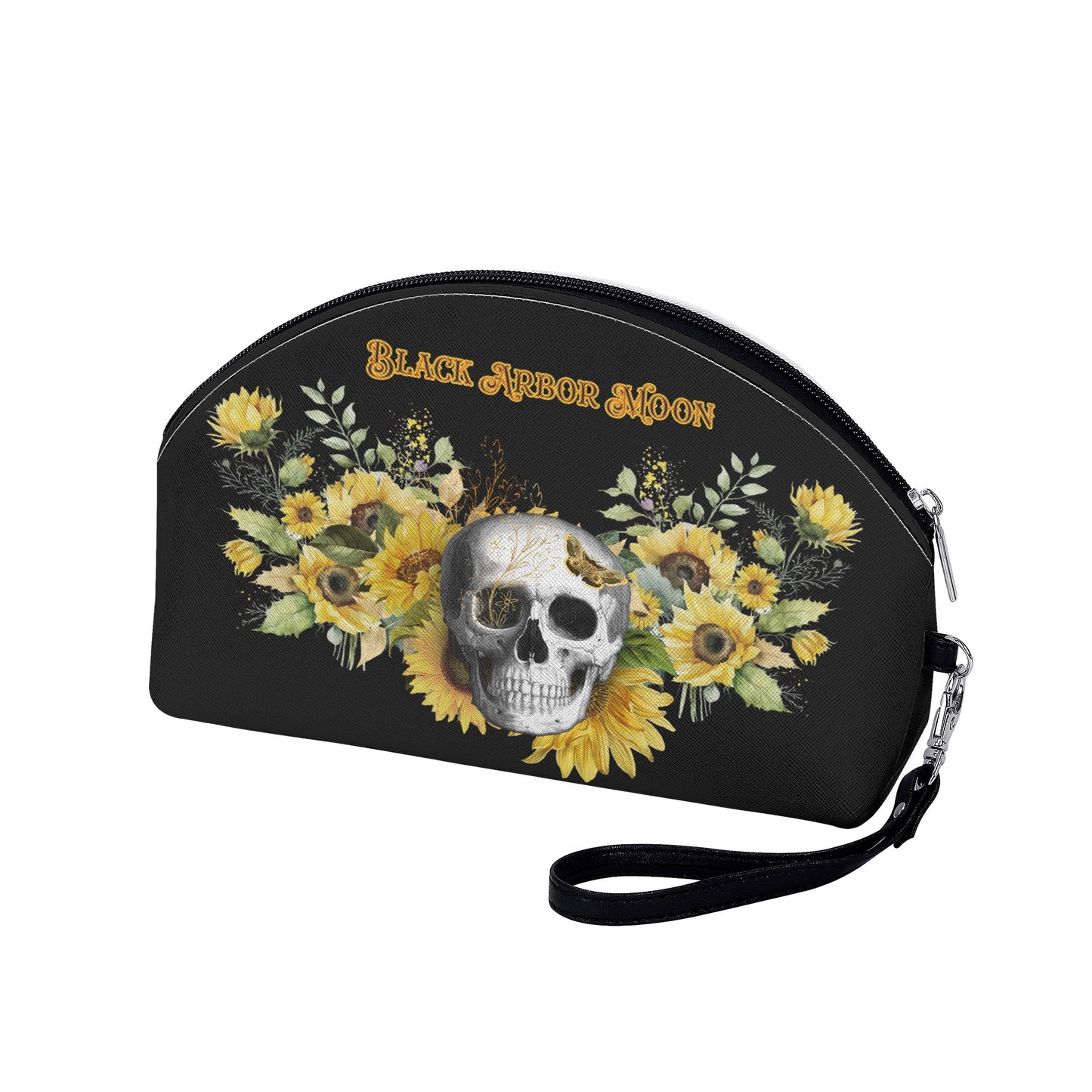 Gothic Sunflower Curve Cosmetic Bag
