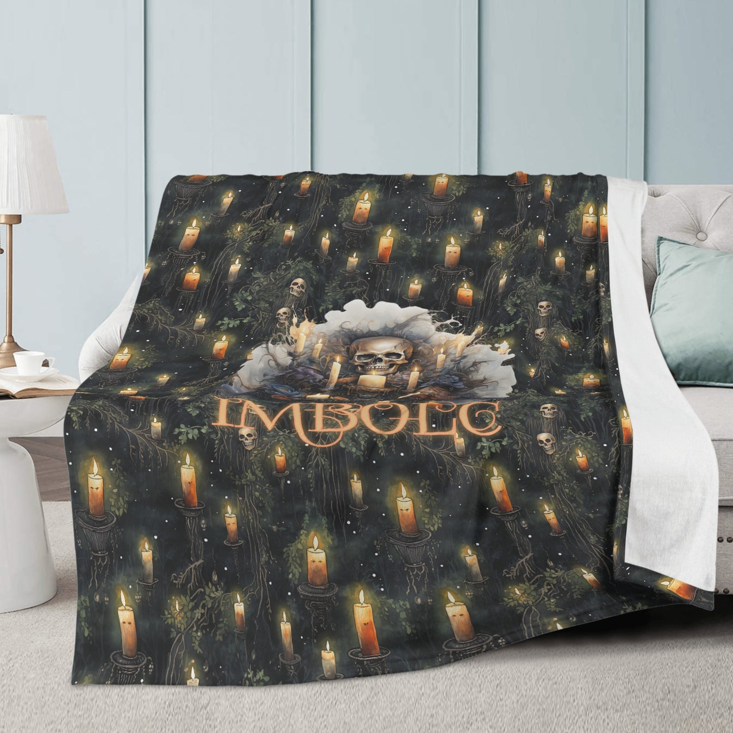 Gothic Imbolc Soft Polyester Premium Fleece Throw