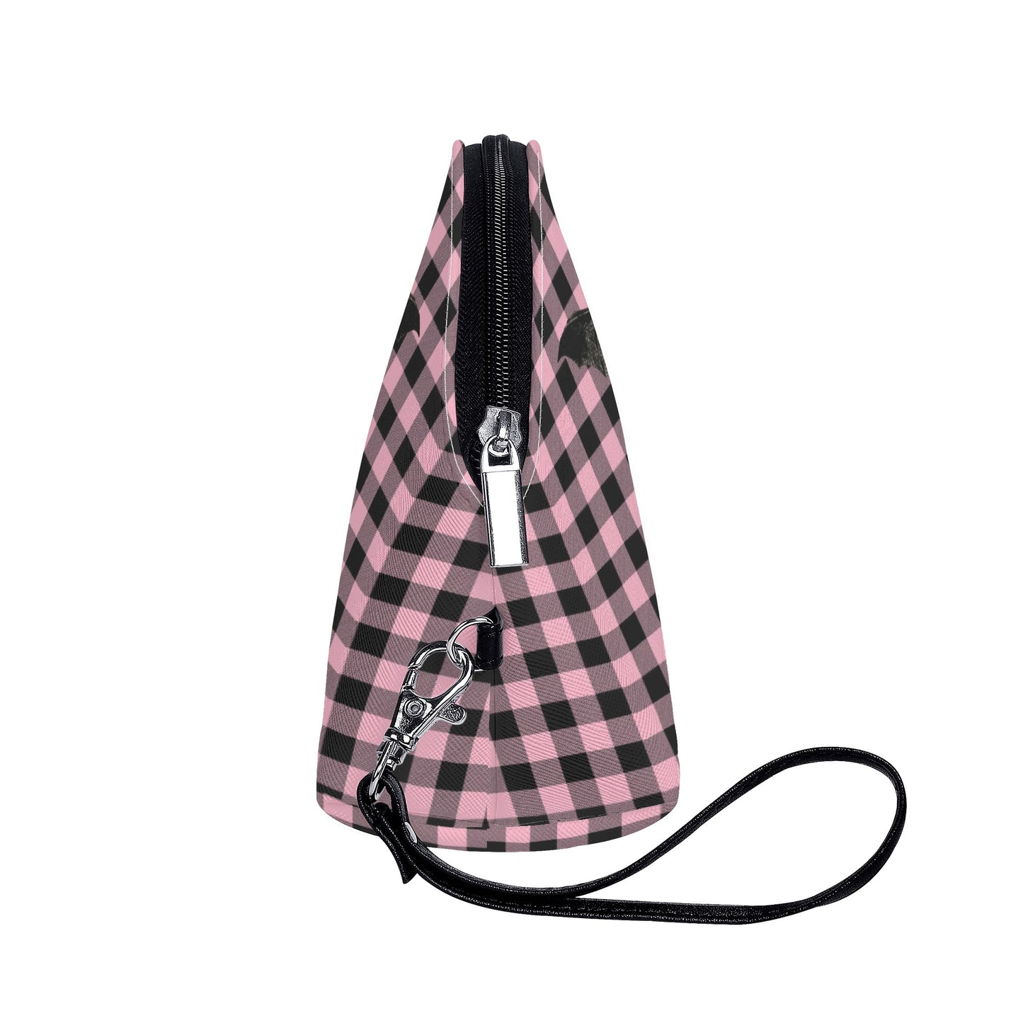 Cemetery Picnic Curve Cosmetic Bag in Ghoulish Pink