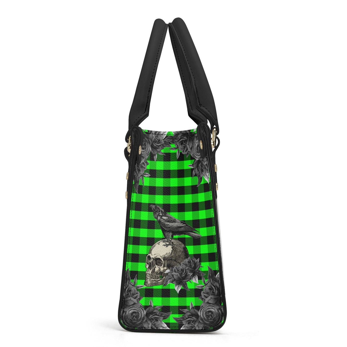 Cemetery Picnic Luxury PU Handbag in Ooze Green