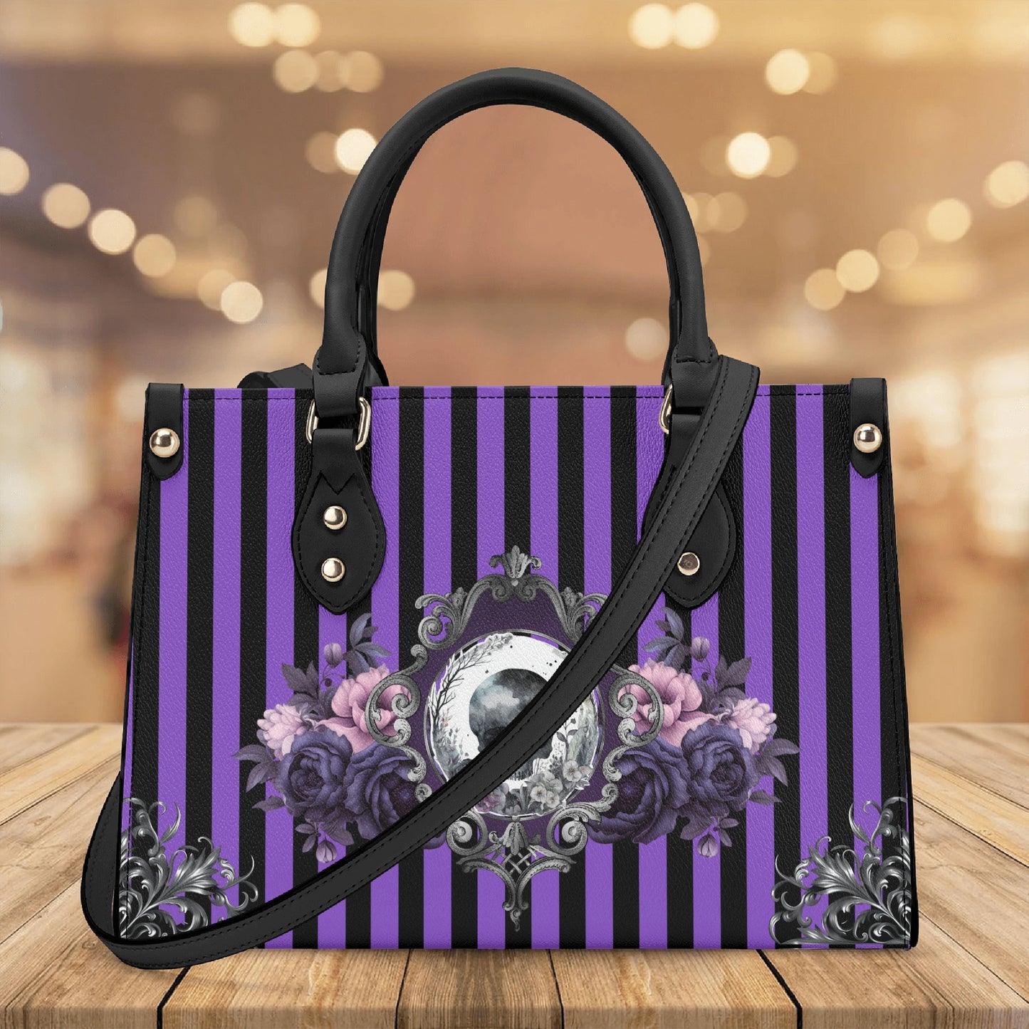 Purple Noir Luxury PU Handbag