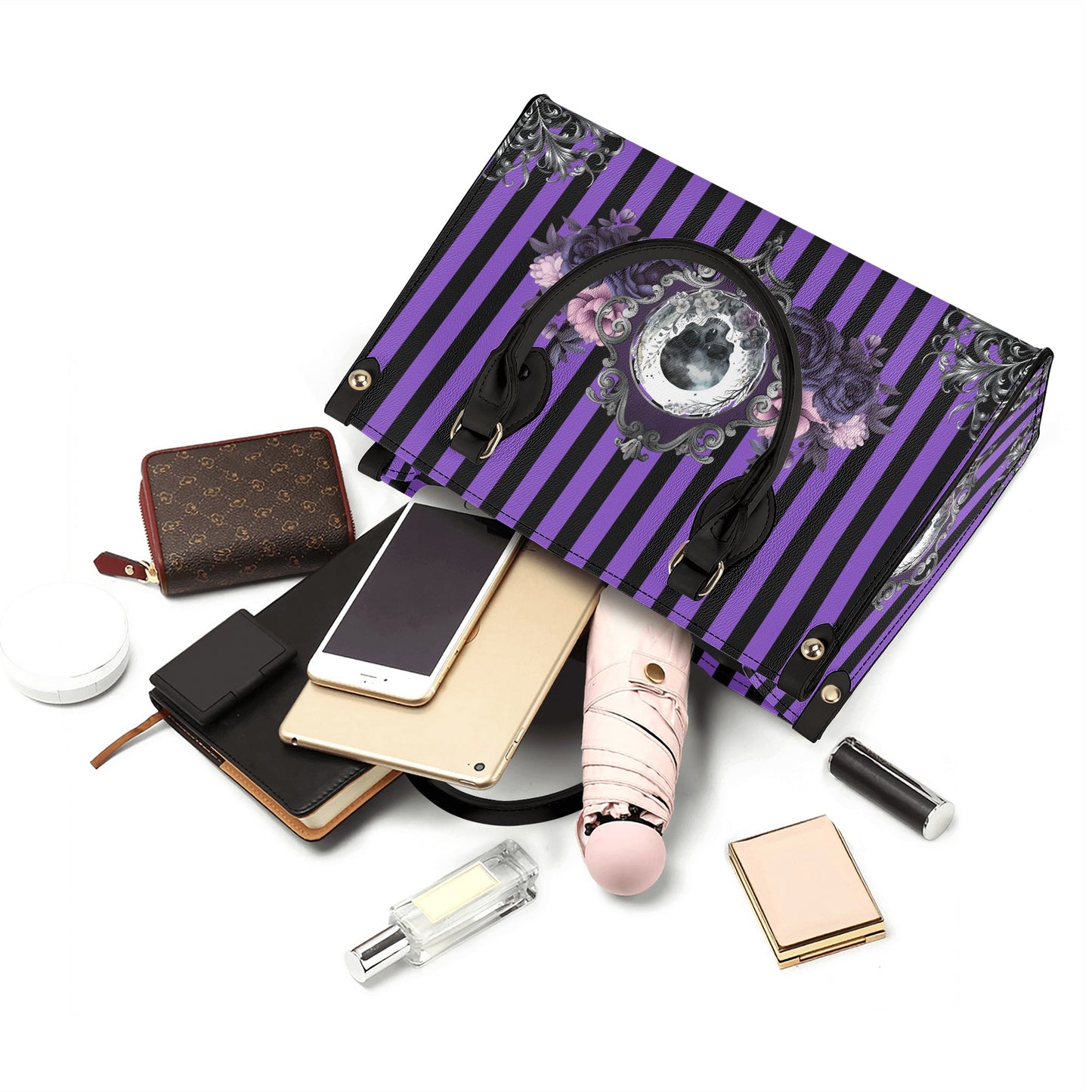 Purple Noir Luxury PU Handbag