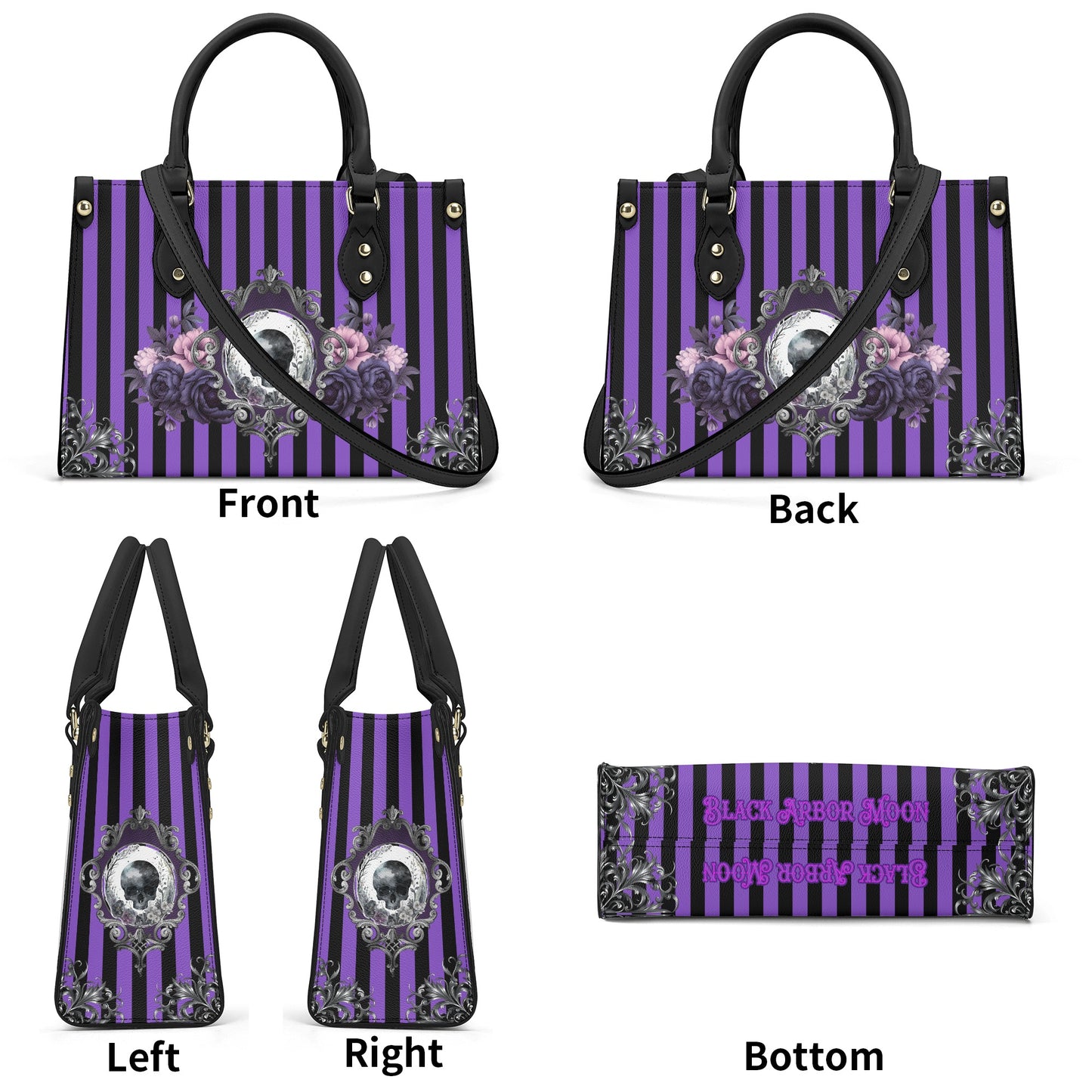 Purple Noir Luxury PU Handbag