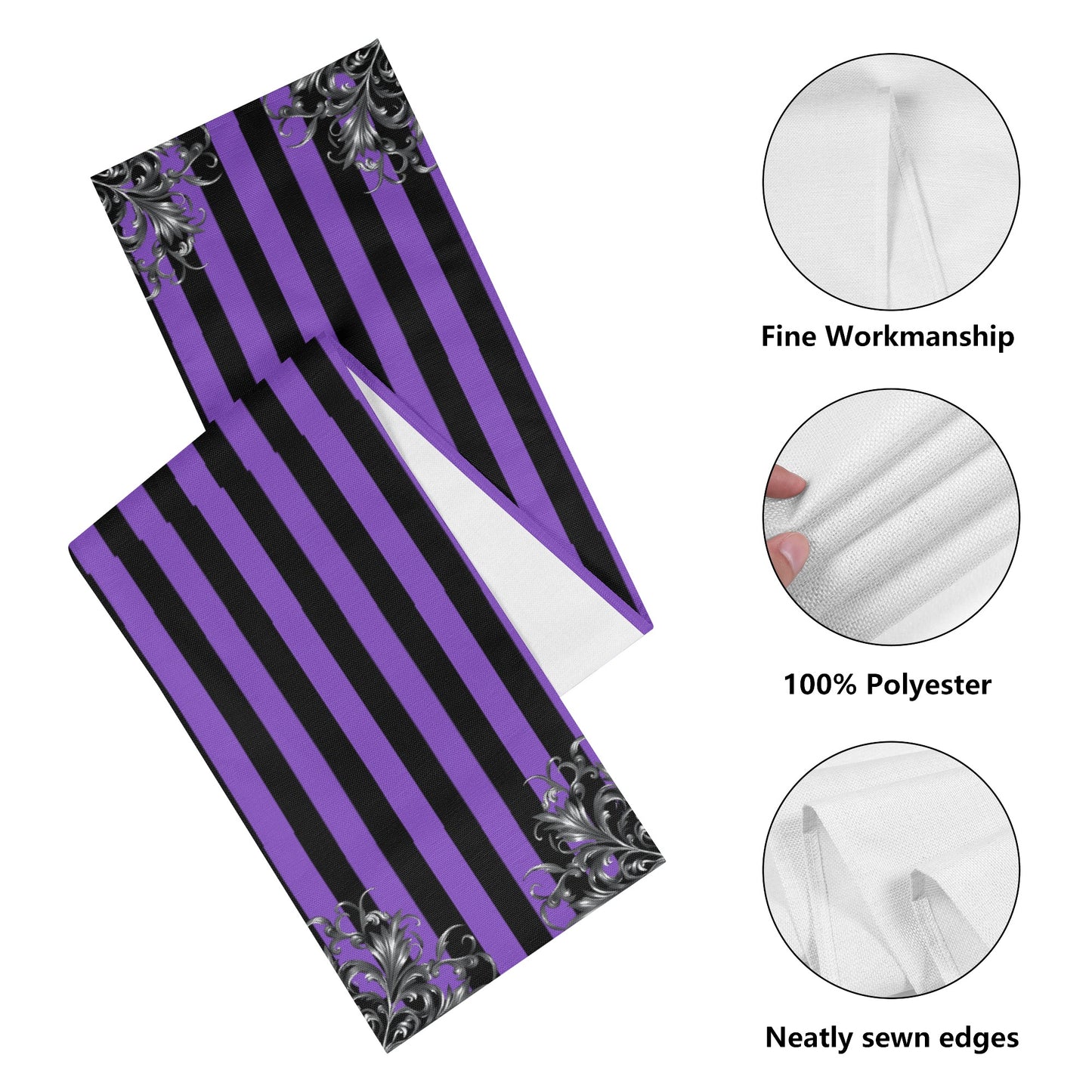 Purple Noir Table Runner