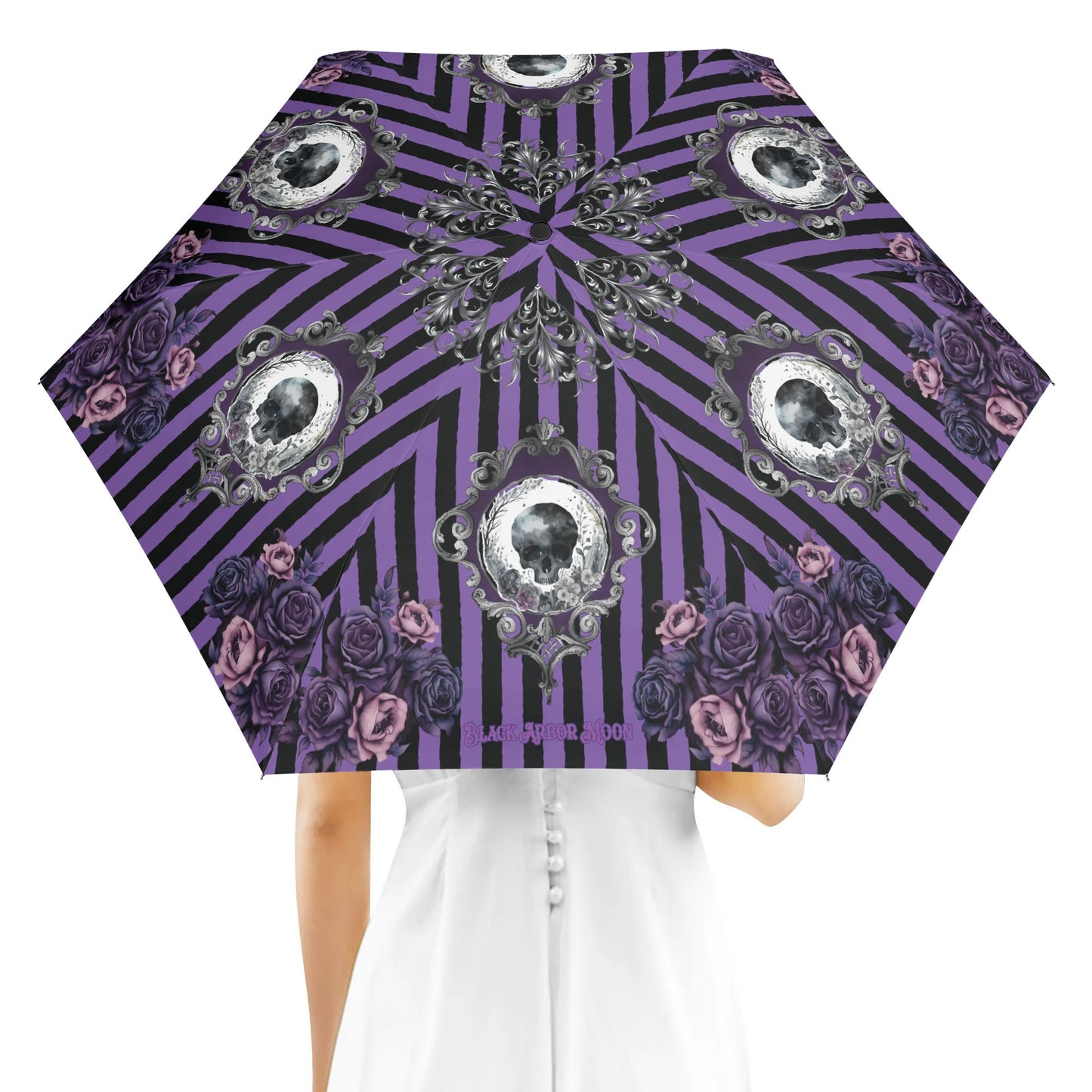 Purple Noir Auto Open & Close Umbrella