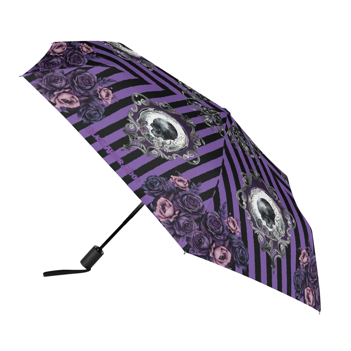 Purple Noir Auto Open & Close Umbrella
