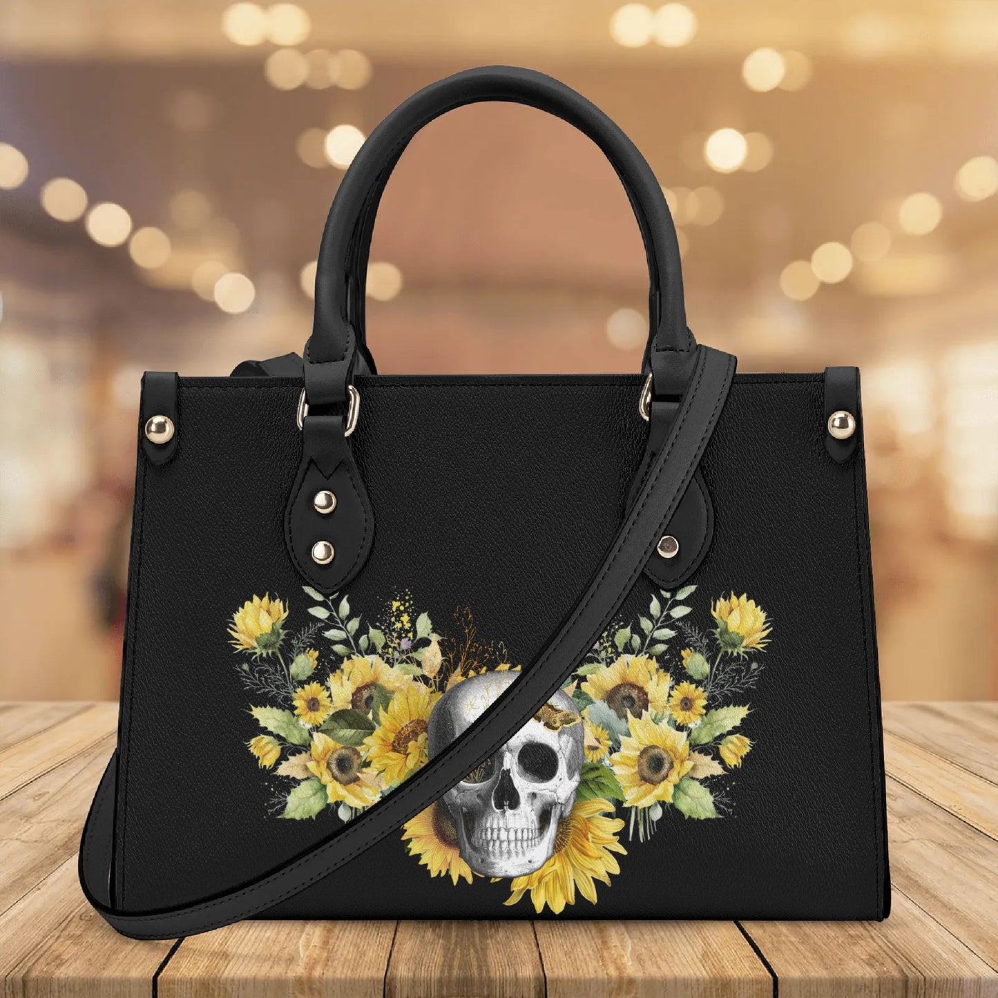 Gothic Sunflower Luxury Handbag