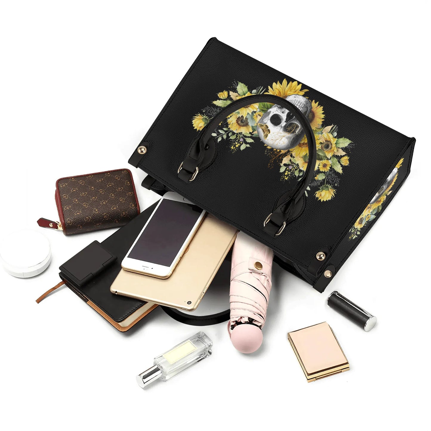 Gothic Sunflower Luxury Handbag