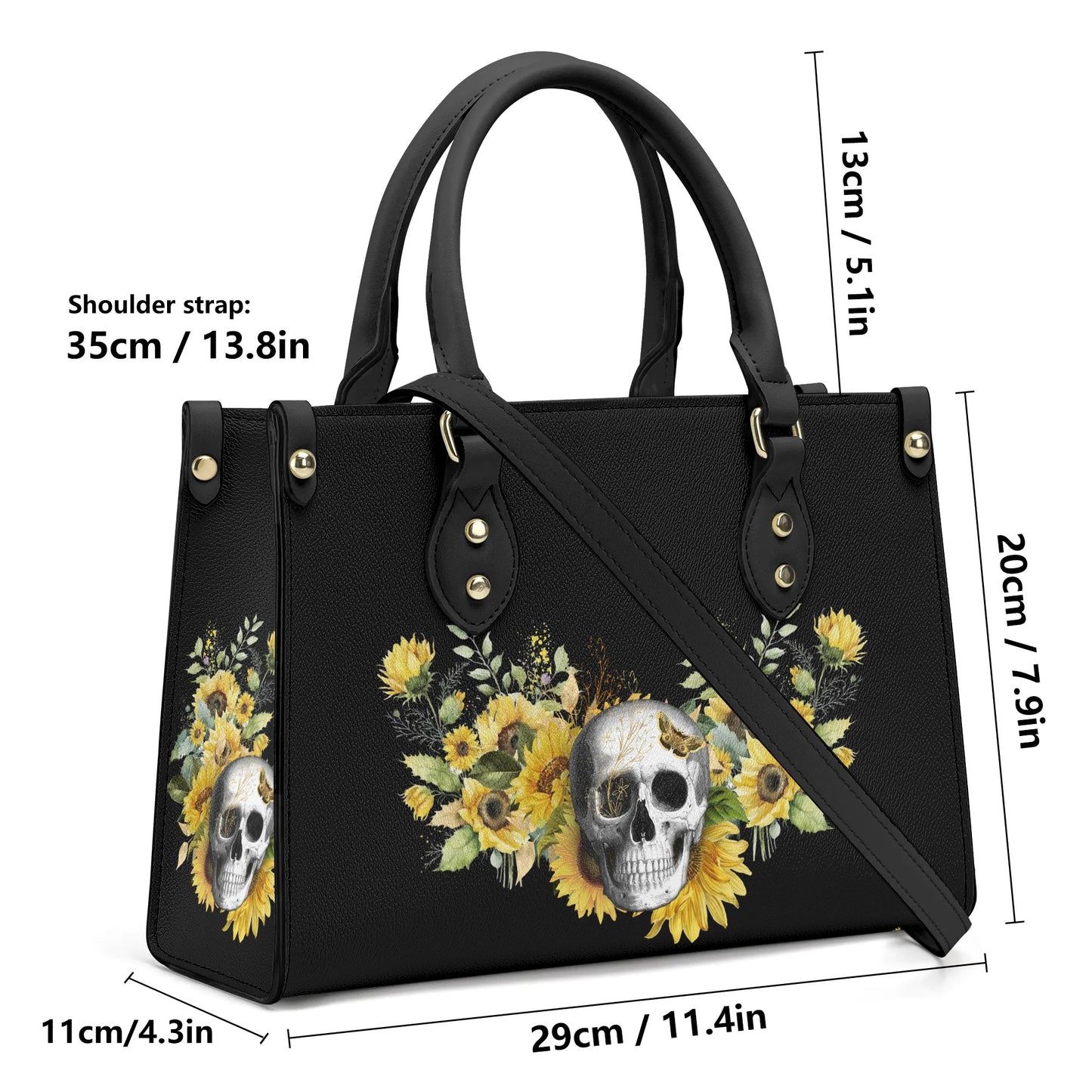 Gothic Sunflower Luxury Handbag