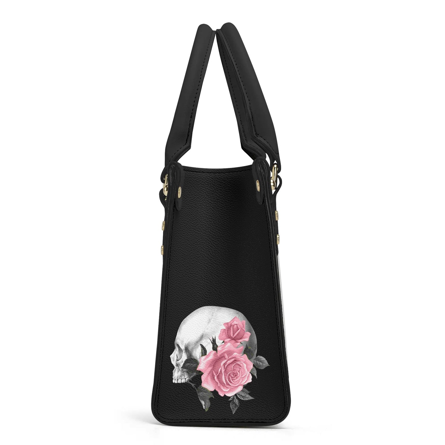 Pink Rose Macabre Luxury PU Handbag