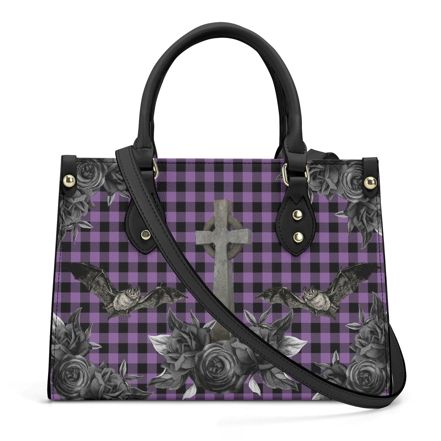 Cemetery Picnic Luxury PU Handbag in Purple Mist