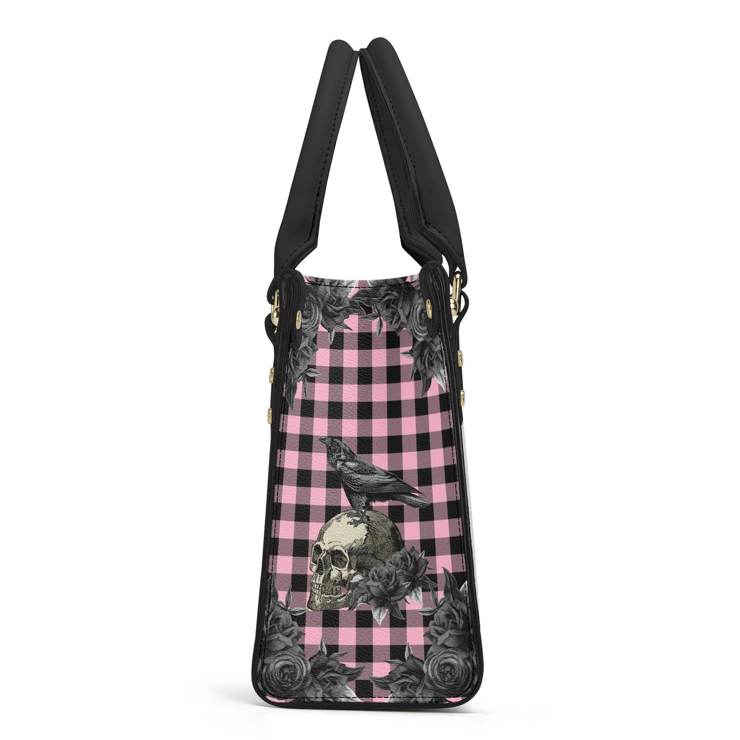 Cemetery Picnic Luxury PU Handbag in Ghoulish Pink