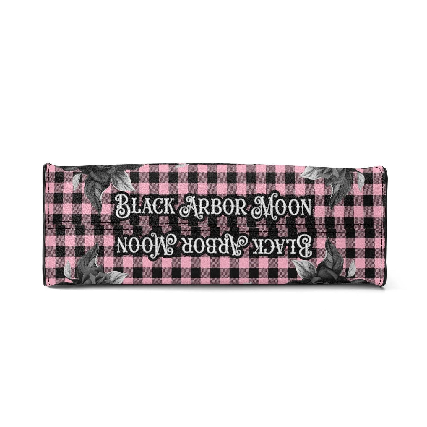 Cemetery Picnic Luxury PU Handbag in Ghoulish Pink