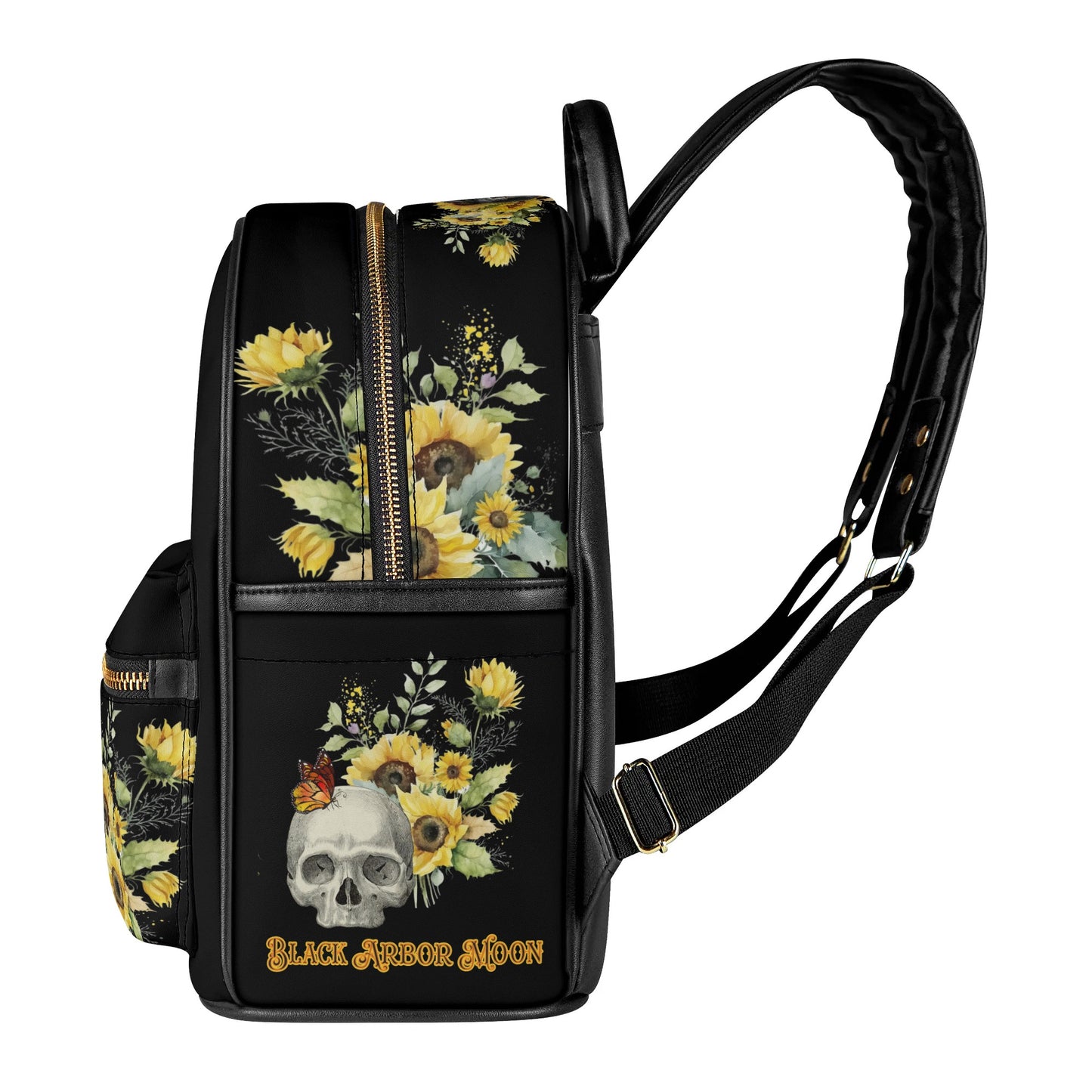 Gothic Sunflower Casual Mini Backpack