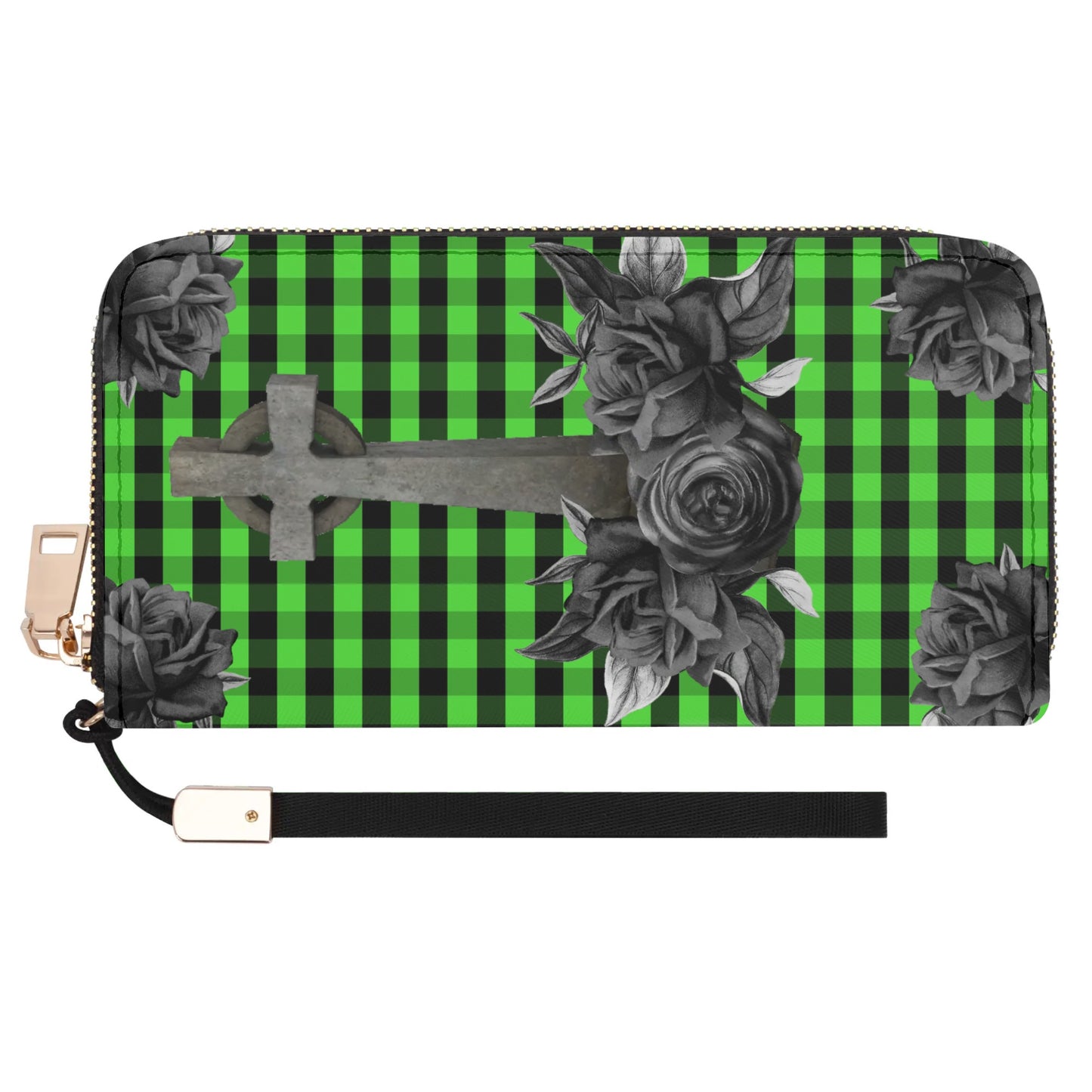 Cemetery Picnic Clutch Wallet in Ooze Green