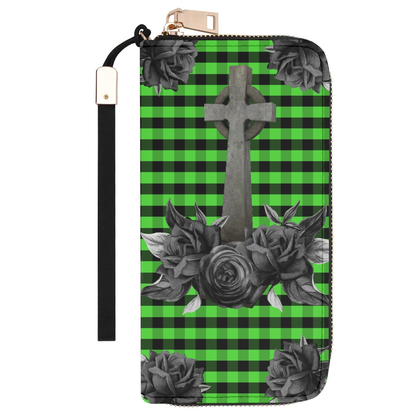Cemetery Picnic Clutch Wallet in Ooze Green