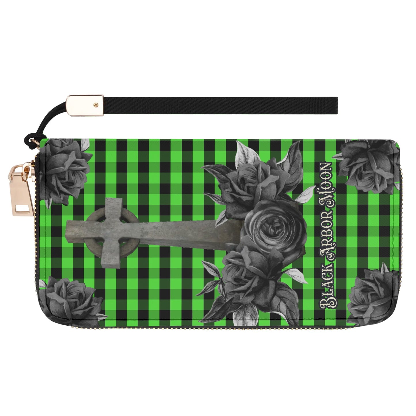 Cemetery Picnic Clutch Wallet in Ooze Green