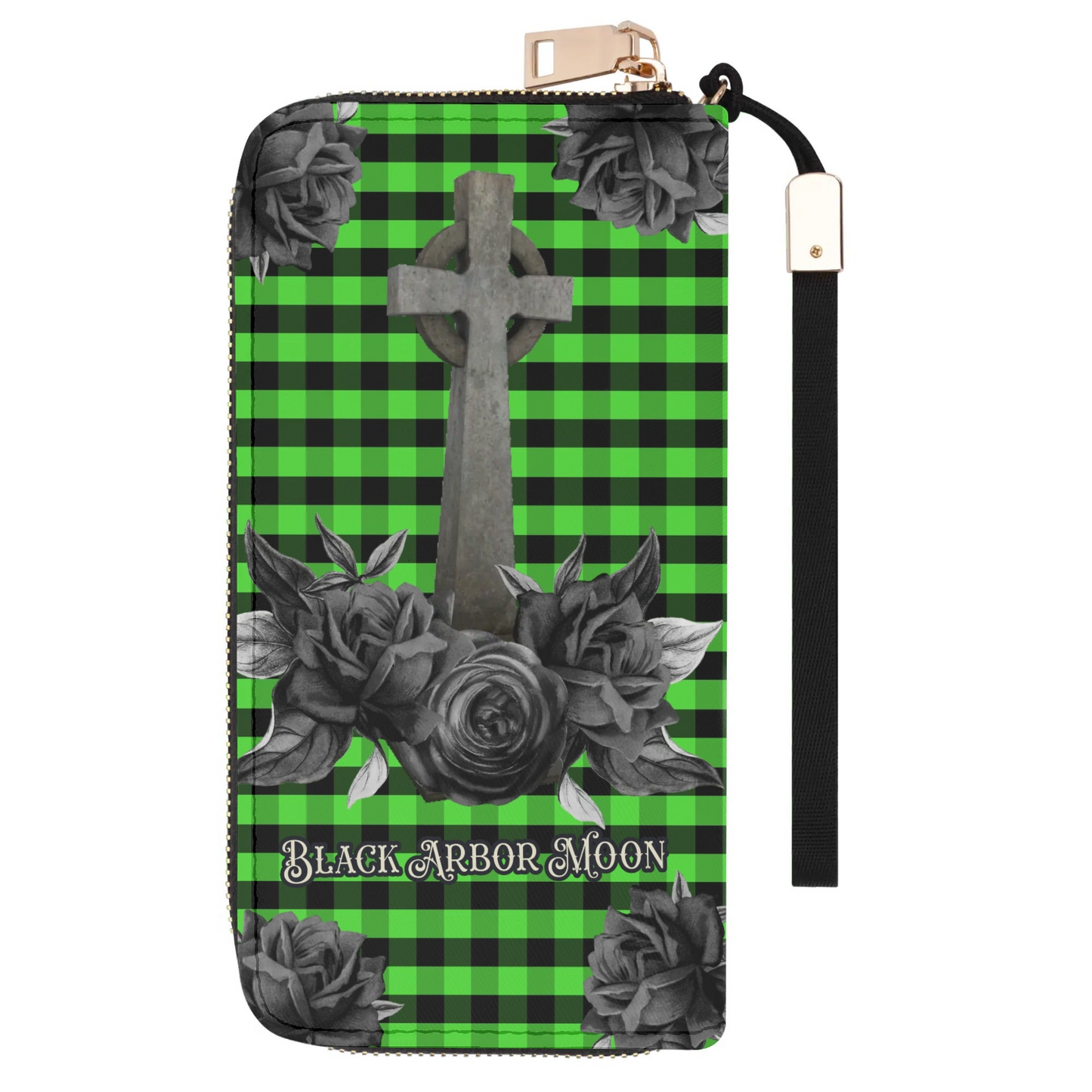 Cemetery Picnic Clutch Wallet in Ooze Green