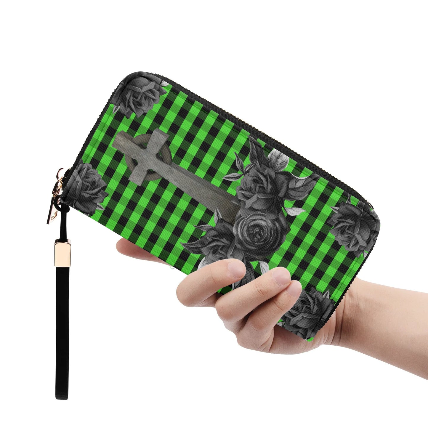 Cemetery Picnic Clutch Wallet in Ooze Green