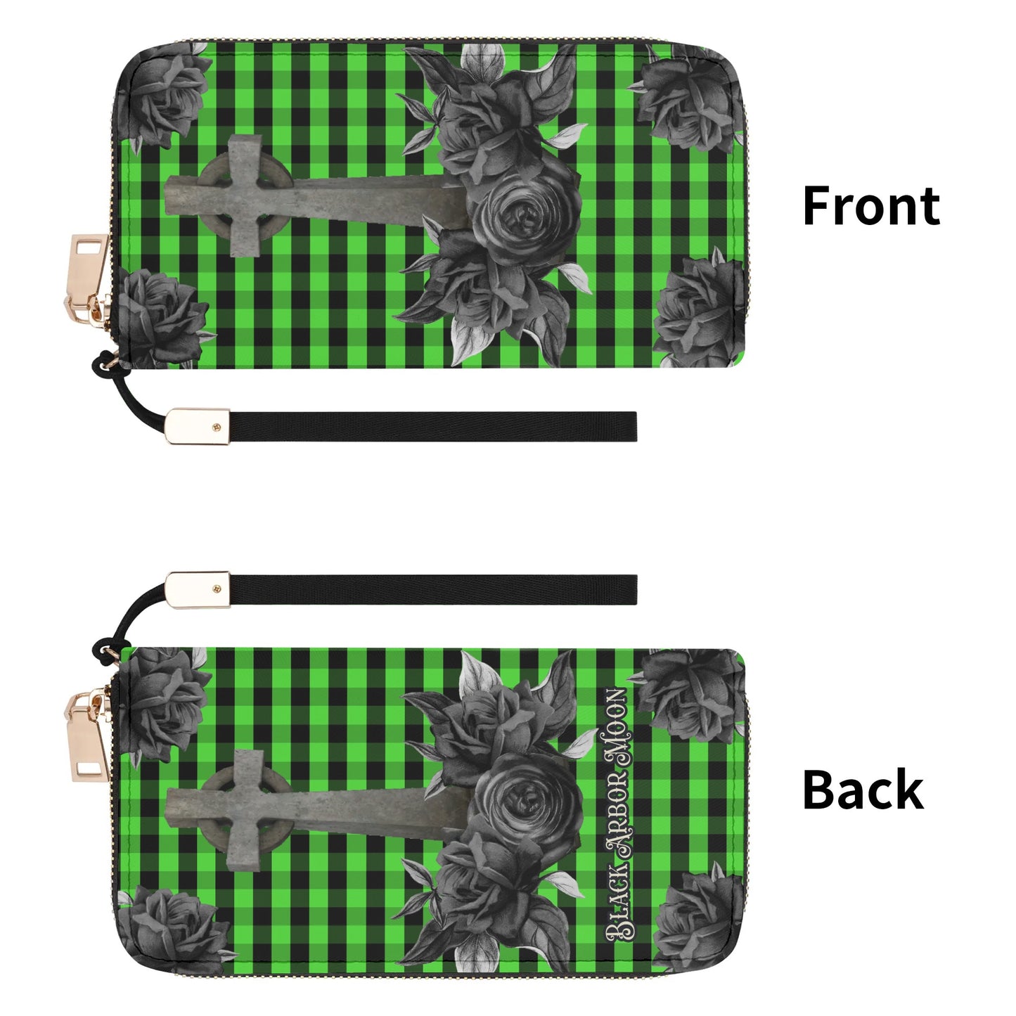 Cemetery Picnic Clutch Wallet in Ooze Green