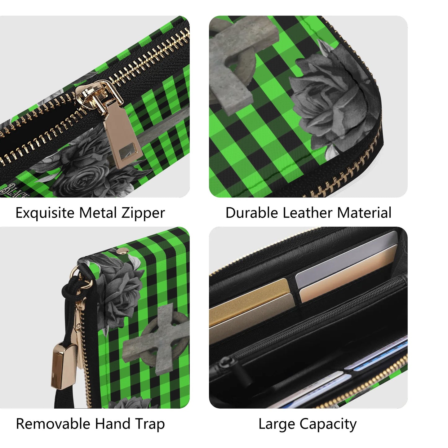 Cemetery Picnic Clutch Wallet in Ooze Green