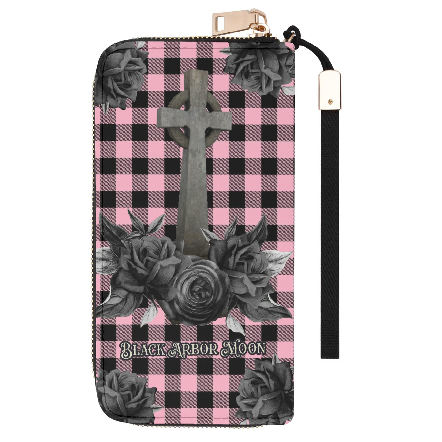 Cemetery Picnic Clutch Wallet in Ghoulish Pink