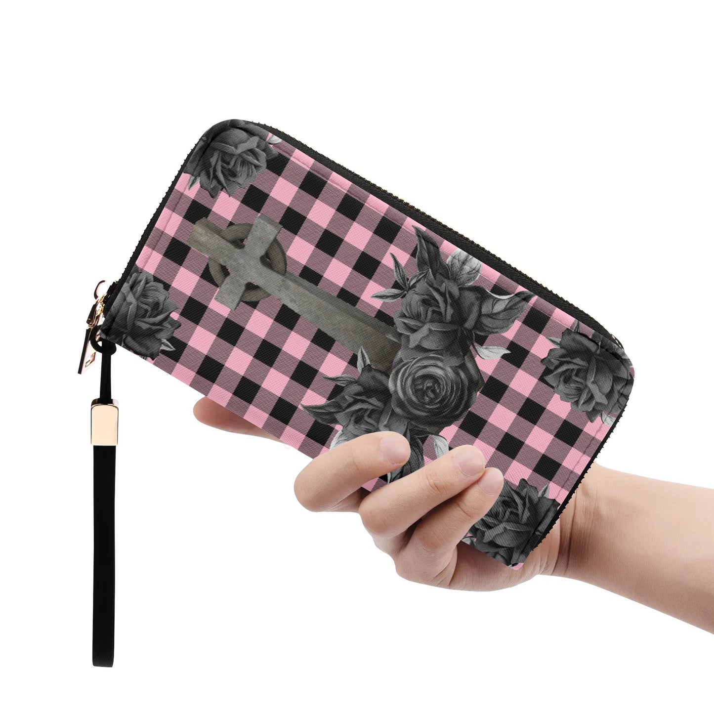 Cemetery Picnic Clutch Wallet in Ghoulish Pink