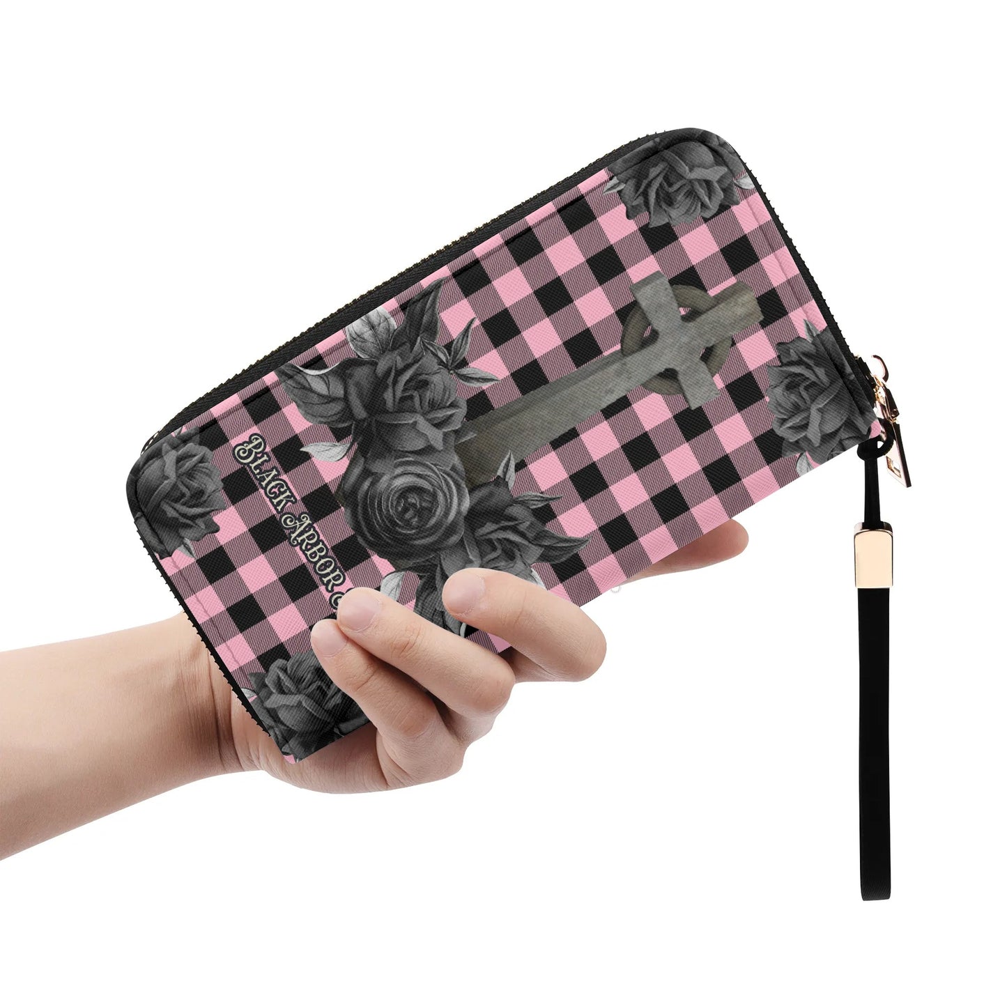 Cemetery Picnic Clutch Wallet in Ghoulish Pink