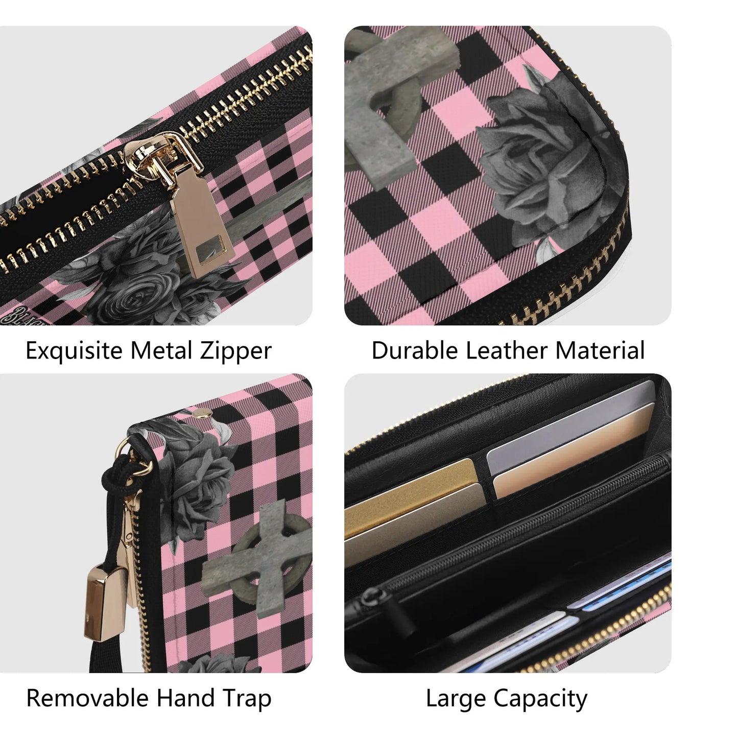 Cemetery Picnic Clutch Wallet in Ghoulish Pink
