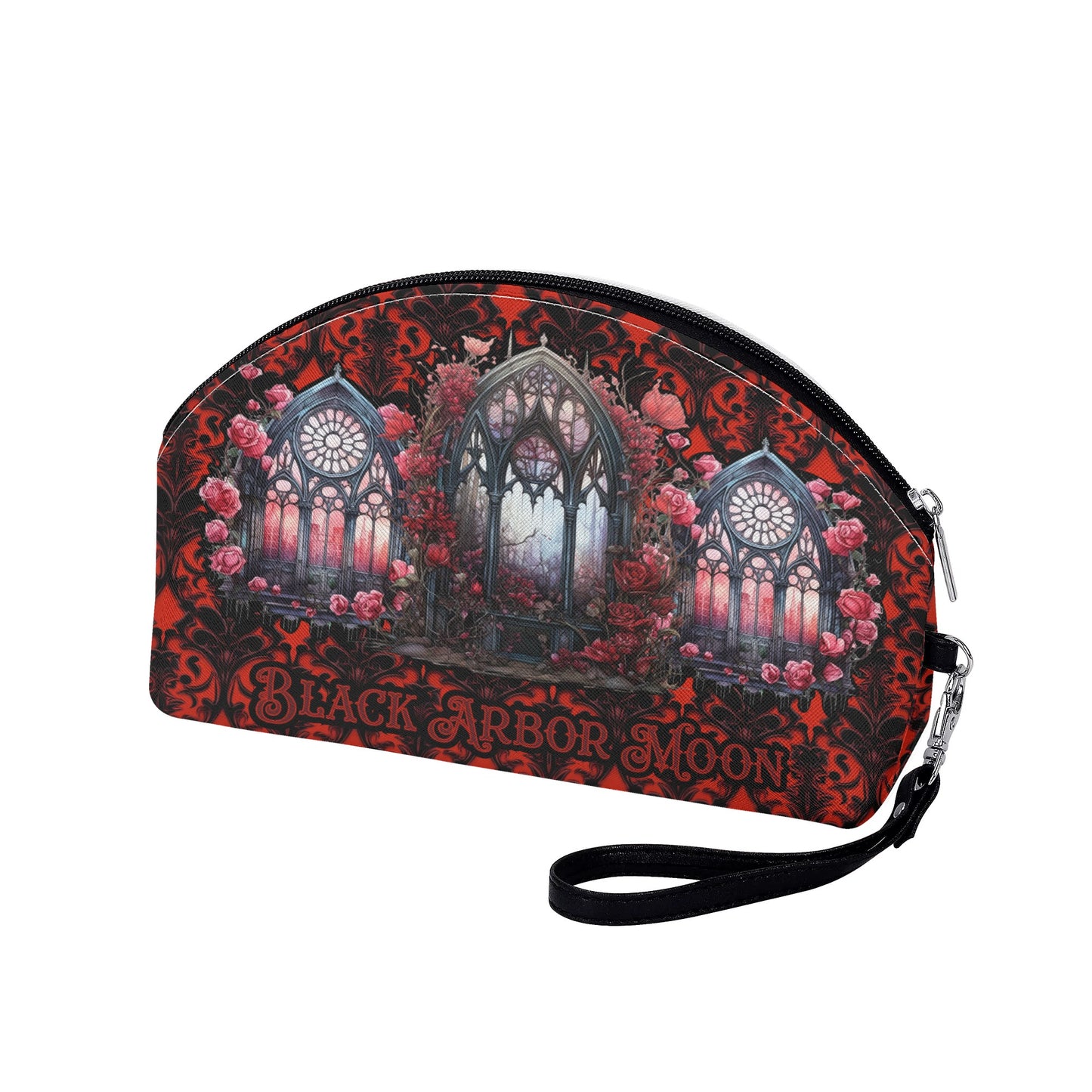 Red Cathedral Curved Cosmetic Bag