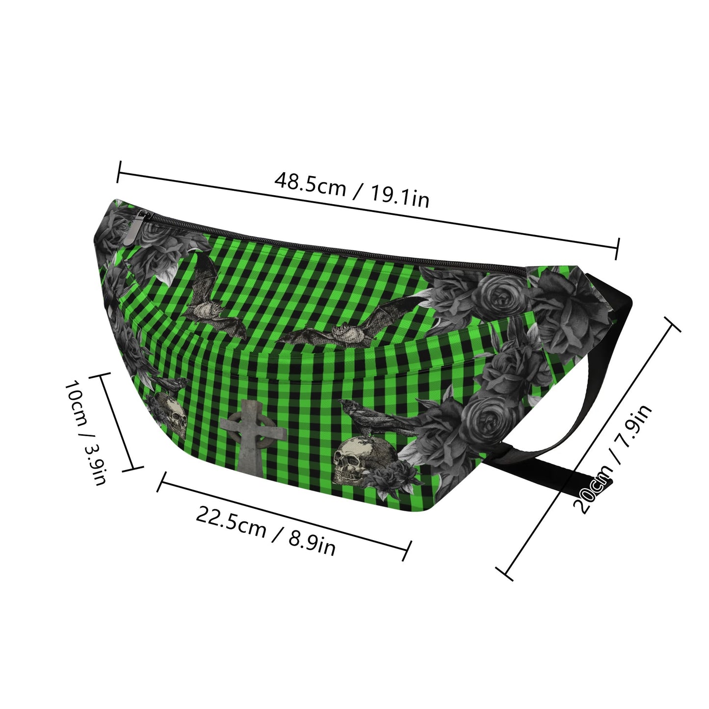 Large Cemetery Picnic Waist Pack in Ooze Green
