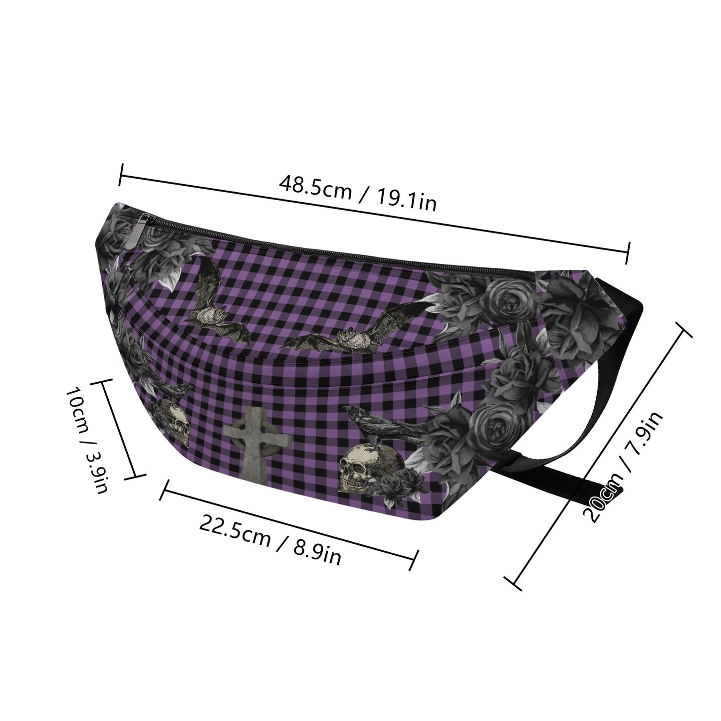Large Cemetery Picnic Waist Pack in Purple Mist