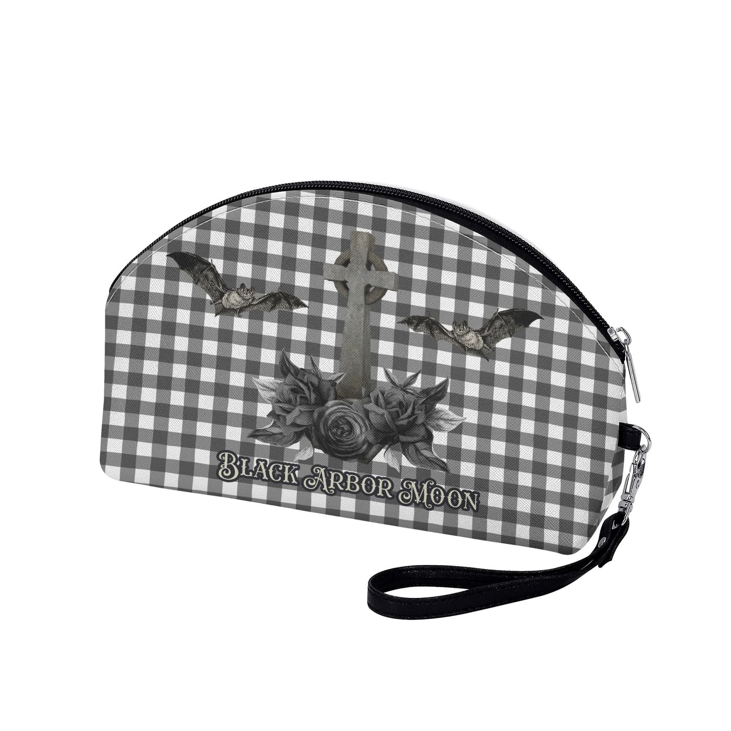 Cemetery Picnic Curve Cosmetic Bag in Tombstone