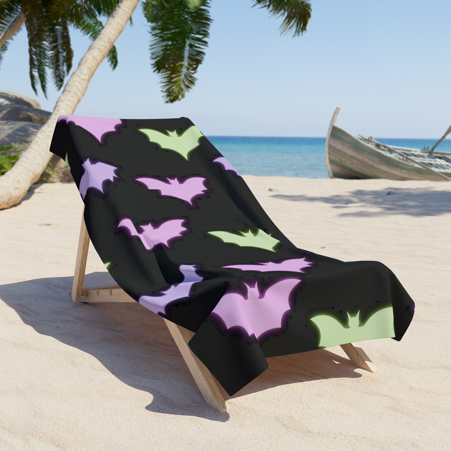 Radioactive Bats Beach Towel