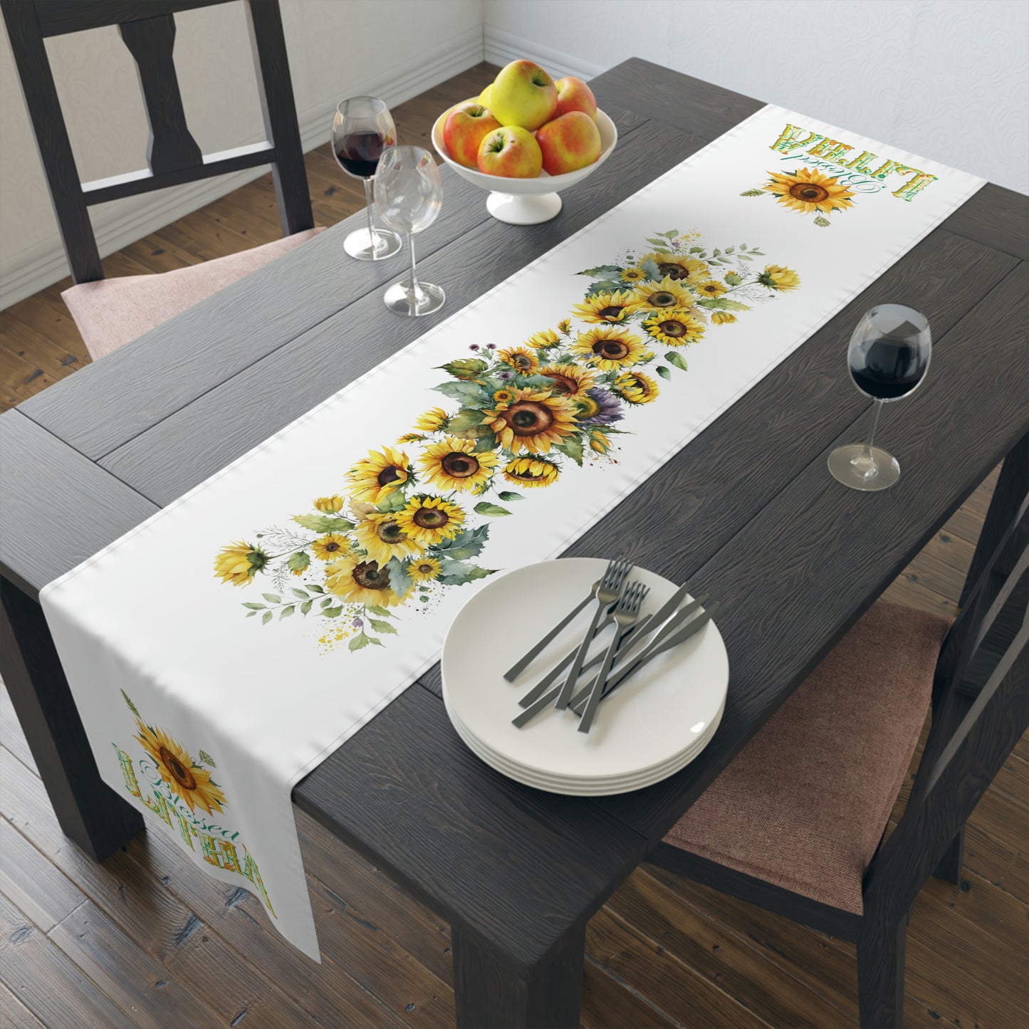 Blessed Litha Midsummer Sabbat Table Runner (Cotton, Poly)