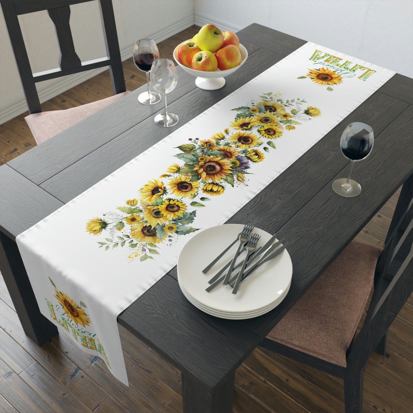 Blessed Litha Midsummer Sabbat Table Runner (Cotton, Poly)