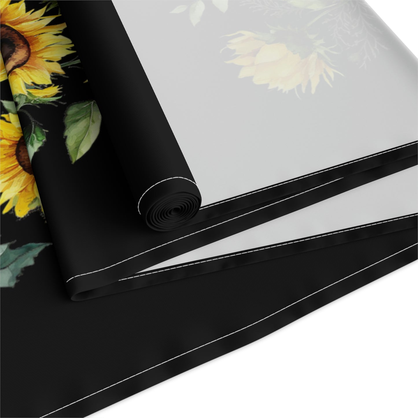 Gothic Litha Midsummer Sabbat Table Runner in Black (Cotton, Poly)