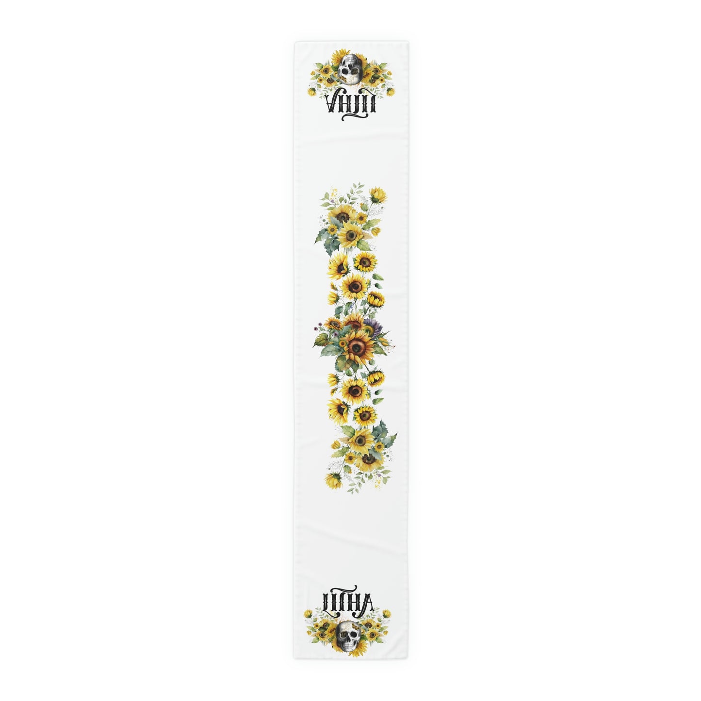 Gothic Litha Midsummer Sabbat Table Runner in White (Cotton, Poly)
