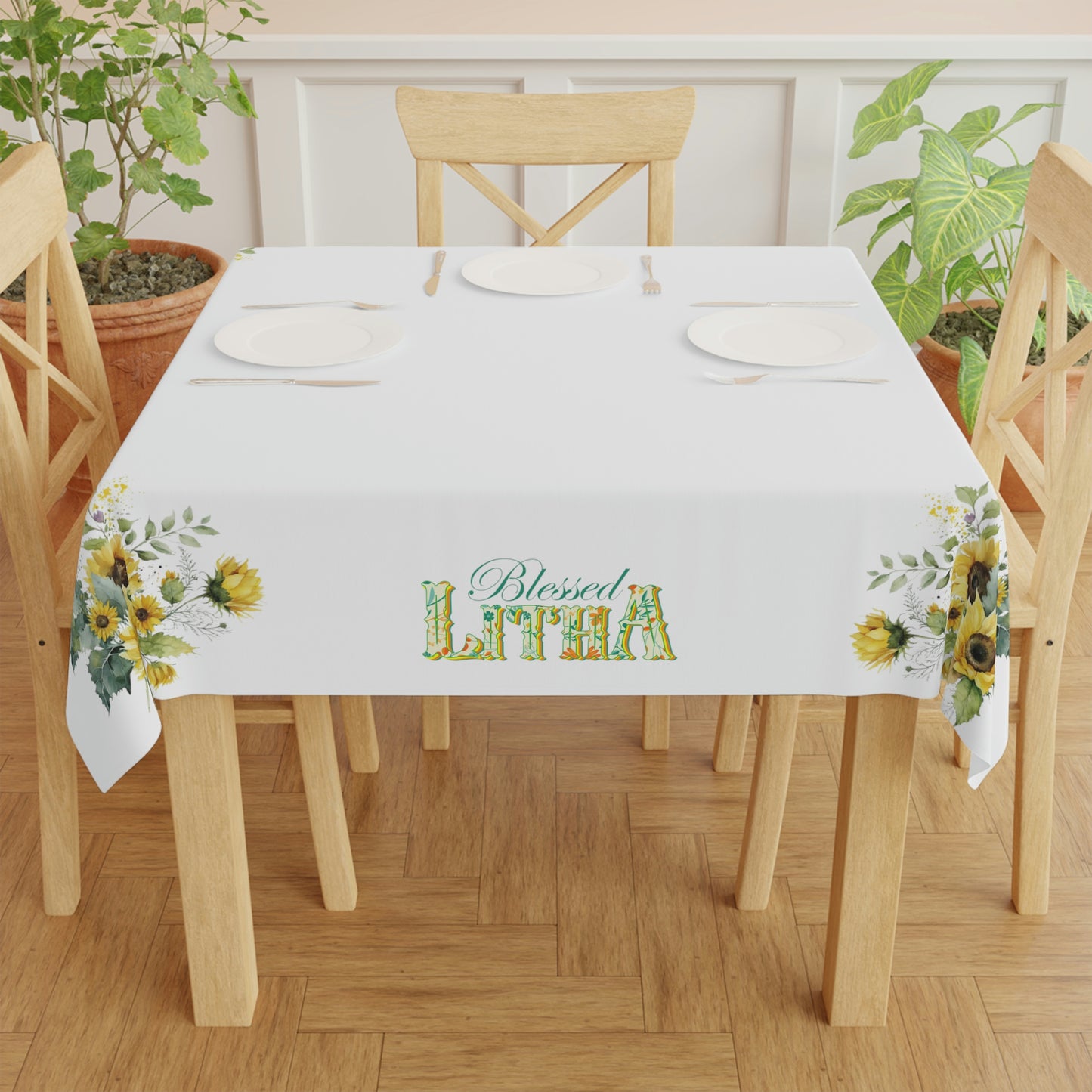 Blessed Litha Midsummer Sabbat Tablecloth