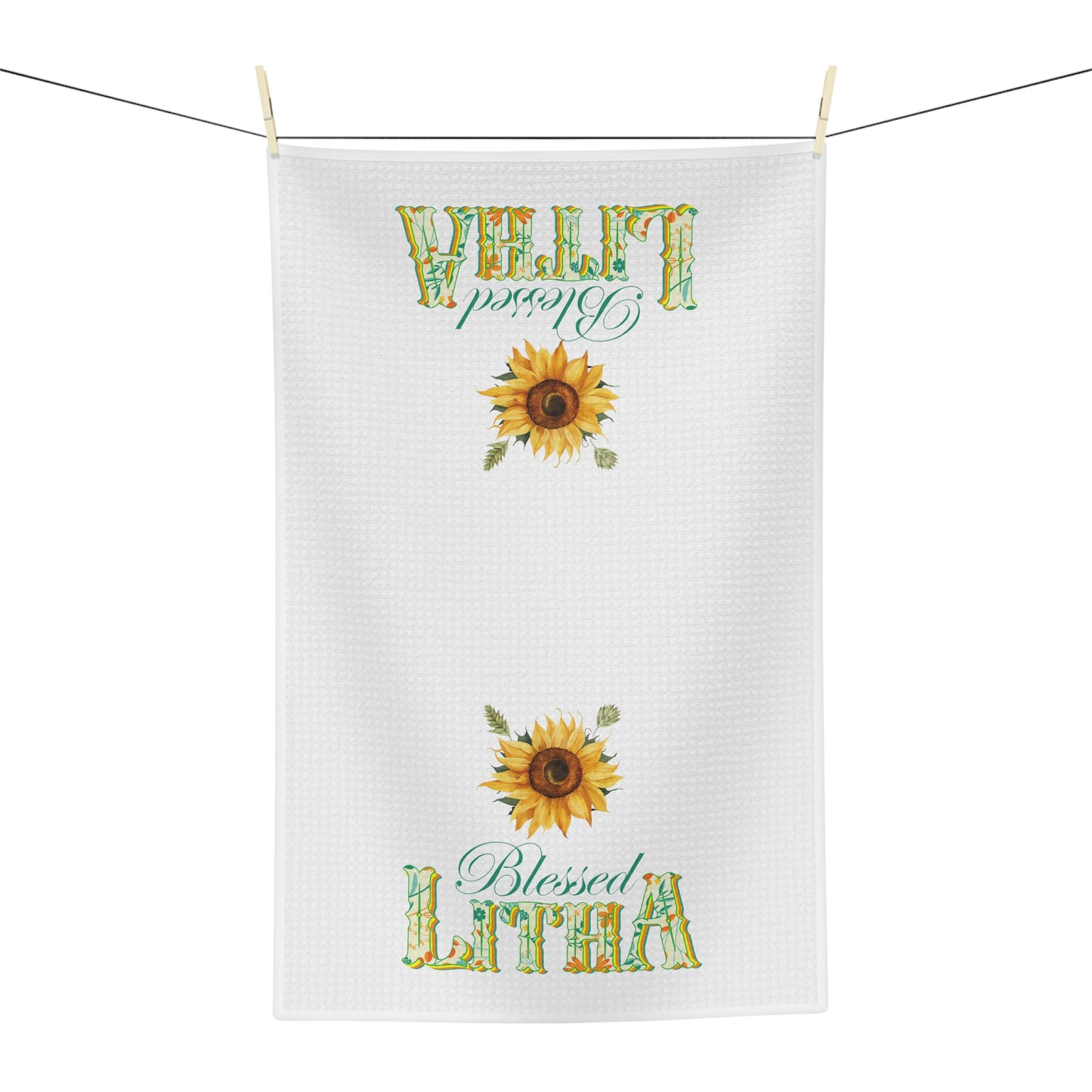 Blessed Litha Midsummer Sabbat Soft Tea Towel